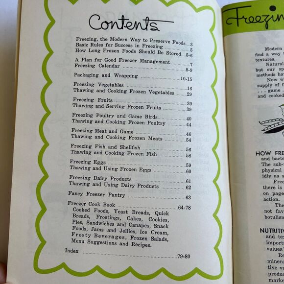 Vintage 1963 Cookbook Freezing Foods at Home Paperback - Picture 4 of 16